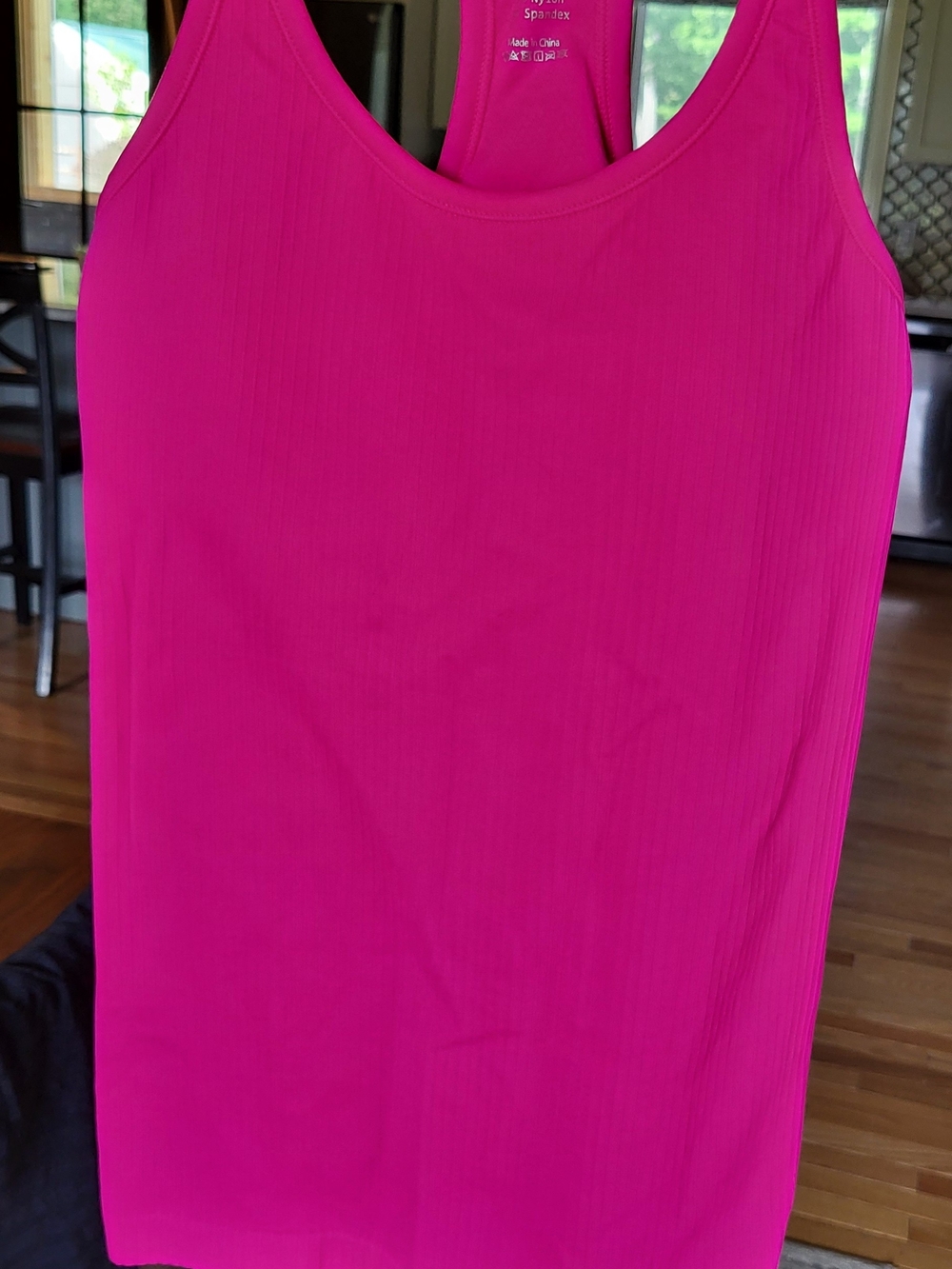 Women’s Hot Pink Ribbed Tank Top